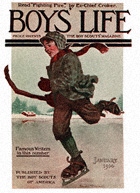 Boy Skating from the January 1914 Boys' Life cover