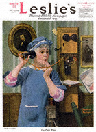 Norman Rockwell's The Party Wire from the March 22, 1919 Leslie's cover