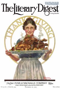 Norman Rockwell Thanksgiving from the Literary Digest cover published November 22, 1919