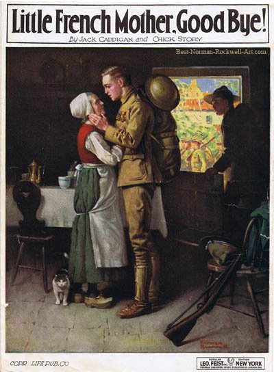 Good-bye, Little French Mother by Norman Rockwell appeared on Judge cover 1919