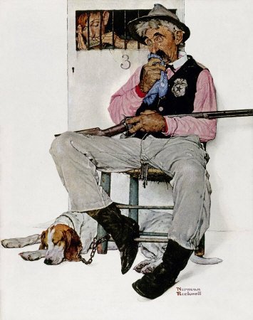 The November 4, 1939 Saturday Evening Post cover by Norman Rockwell entitled Music Hath Charms